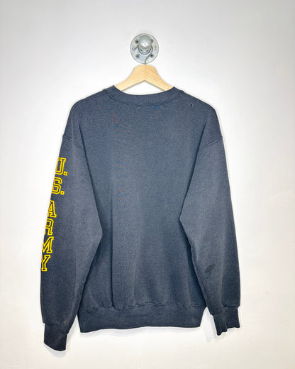 Vintage 90s U. S. Army Faded Black Crewneck Sweatshirt
