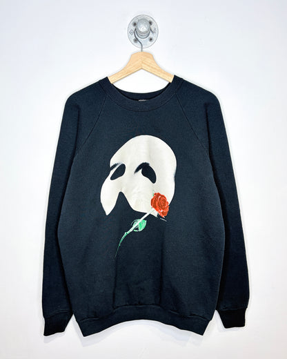 Vintage 1980s The Phantom Of The Opera Black Crewneck Sweatshirt