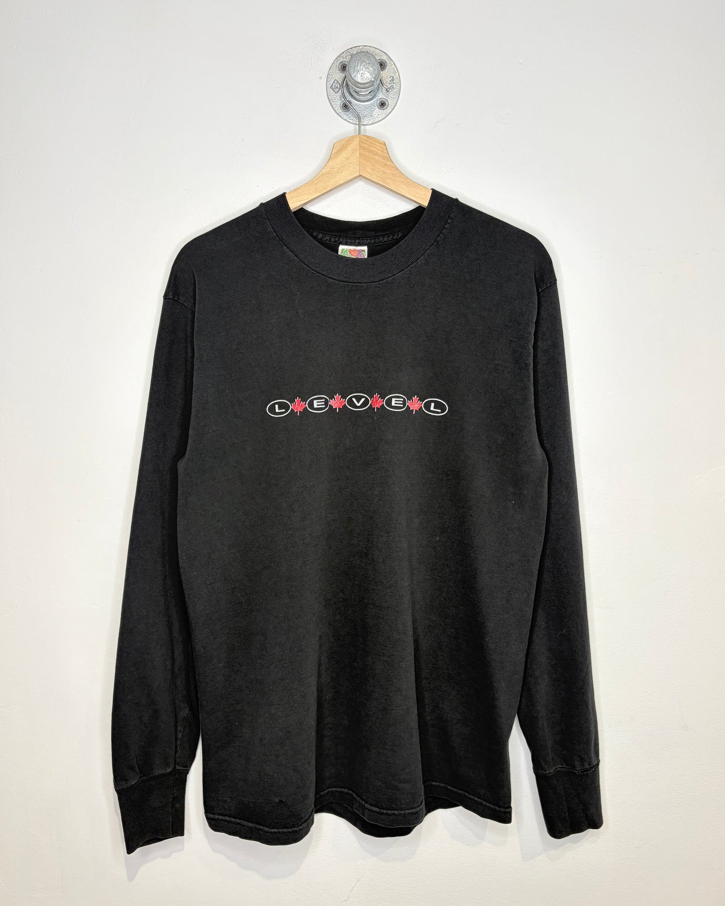 Vintage 90s Level Canada Black Longsleeve Shirt