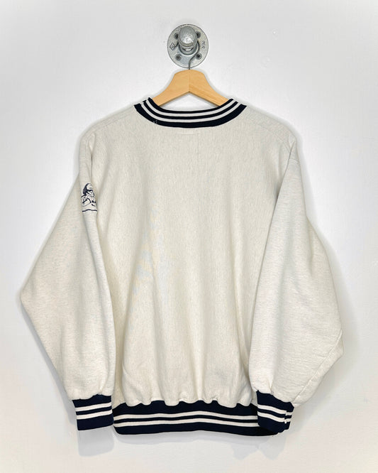 Vintage 90s Napoleon Wildcats Mom Grey & Navy Crewneck Sweatshirt