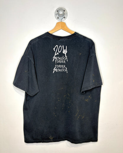 2011 The Metallica Club Faded Black Tee Shirt
