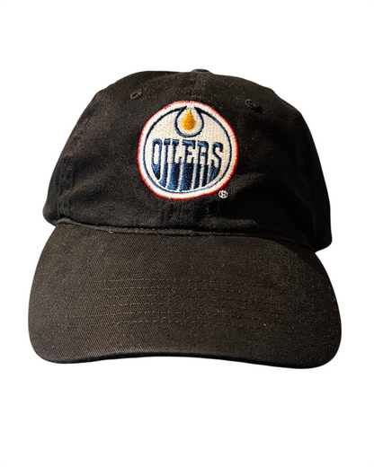 2000s Edmonton Oilers Molson Canadian Black Dad Hat