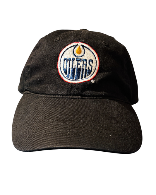2000s Edmonton Oilers Molson Canadian Black Dad Hat