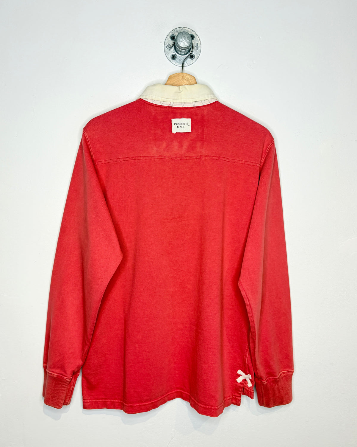 Vintage 2000s BVI Pusser's Salmon Coloured Rugby Long Sleeve Shirt