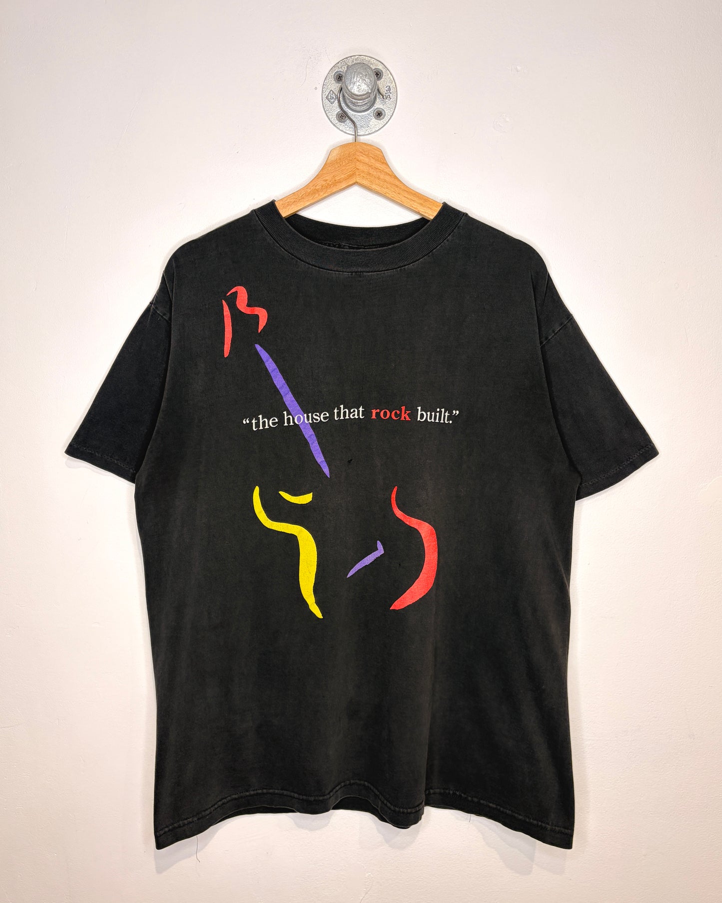 Vintage 1995 Rock & Roll Hall Of Fame Faded Black Tee Shirt