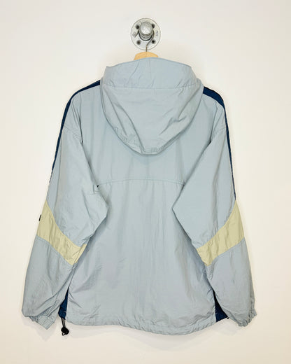 Vintage 90s Columbia Light Blue, Navy & Tan Hooded Jacket
