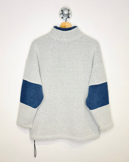 Vintage 90s Gulf Shores Alabama Grey & Blue 1/4 Zip Sweatshirt