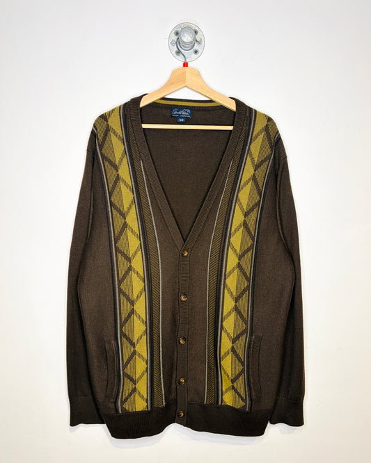 Vintage 1990s Arnold Palmer Brown Golf Cardigan