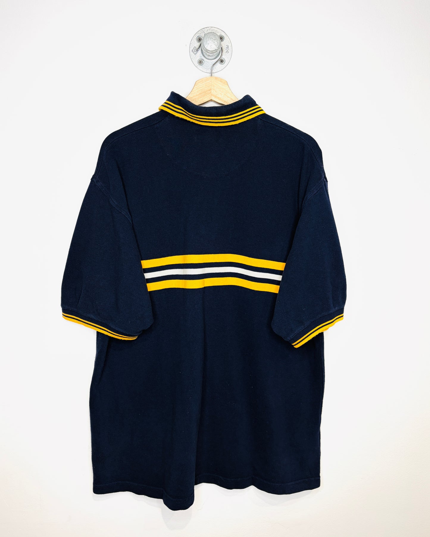 2000s Faded Glory Navy & Yellow Polo Shirt