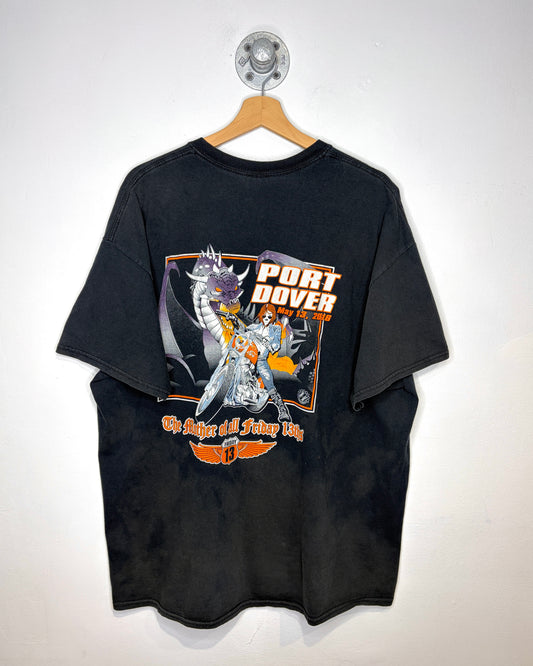 Biker’s Night Friday 13th Port Dover Faded Black Tee Shirt