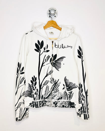 Y2K Women’s Billabong AOP White Zip Up Hoodie