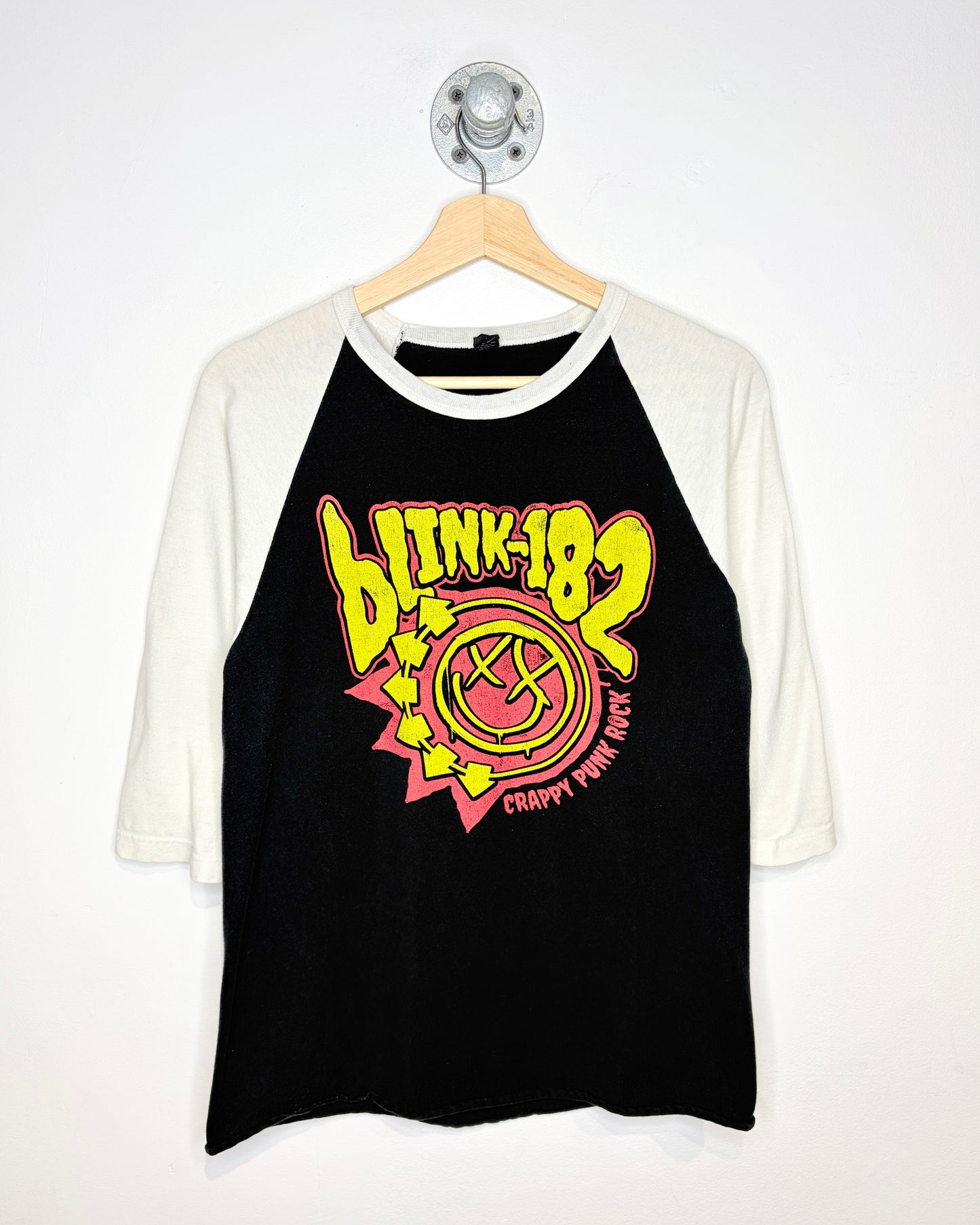 Blink-182 2016 Crappy Punk Rock Tour Raglan Sleeve Baseball Style Tee Shirt