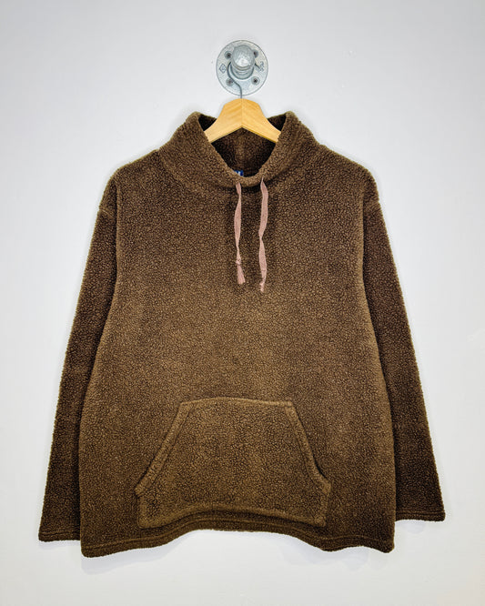 2000s GAP Brown Mockneck Fleece Sweatshirt