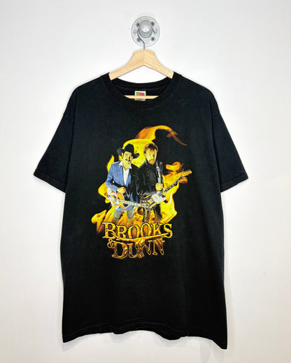 Vintage Brooks & Dunn Black Tour Tee Shirt