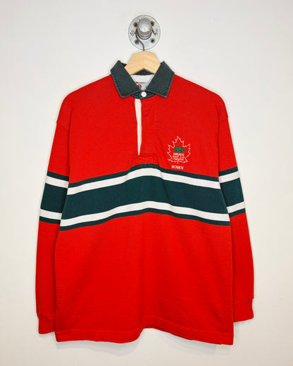 Vintage 90s Druids Edmonton Red & Green Rugby Shirt