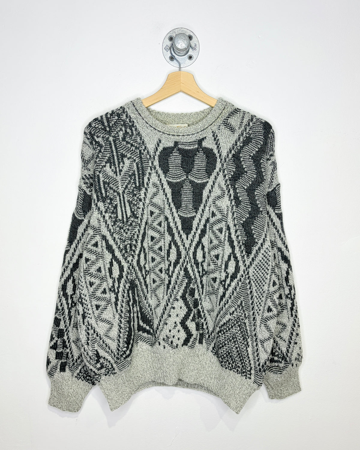 Vintage 80s Brettons Private Label Grey Wool Sweater