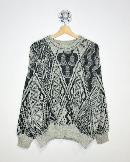 Vintage 80s Brettons Private Label Grey Wool Sweater