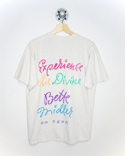 Vintage 90s Bette Midler On Tour White Tee Shirt