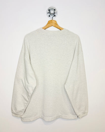 Vintage 90s Indigenous Art Grey Crewneck Sweatshirt