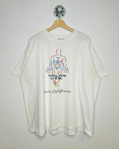 Vintage 90s Gold’s Gym Venice Beach White Tee Shirt