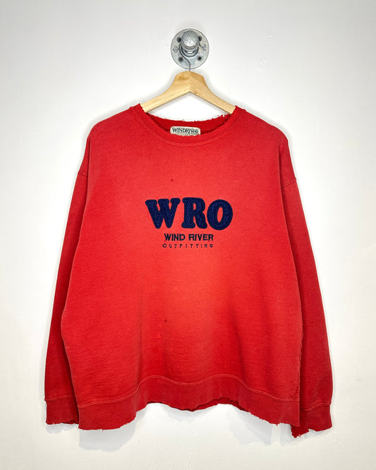 Vintage 90s Wind River Distressed Red Crewneck Sweatshirt
