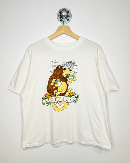 Vintage 90s Lipton Tea Australia White Tee Shirt
