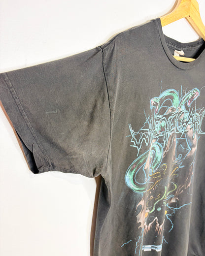 Vintage 2000s White Chapel Deathcore Faded Black Tee Shirt