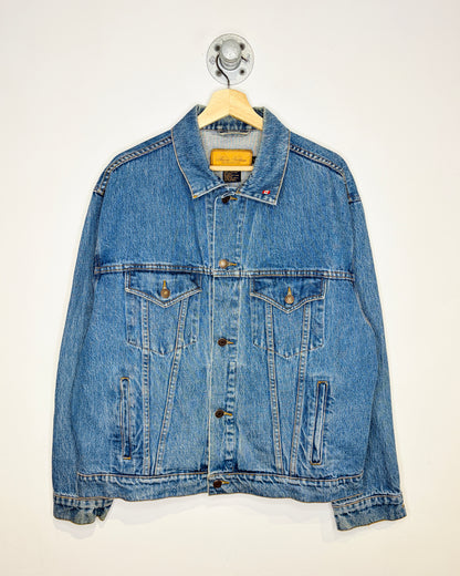 Vintage 90s Brooks Brothers Mid Wash Denim Trucker Jacket