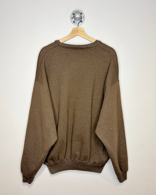 Vintage 90s Oregon Park District Brown V-Neck Sweatshirt