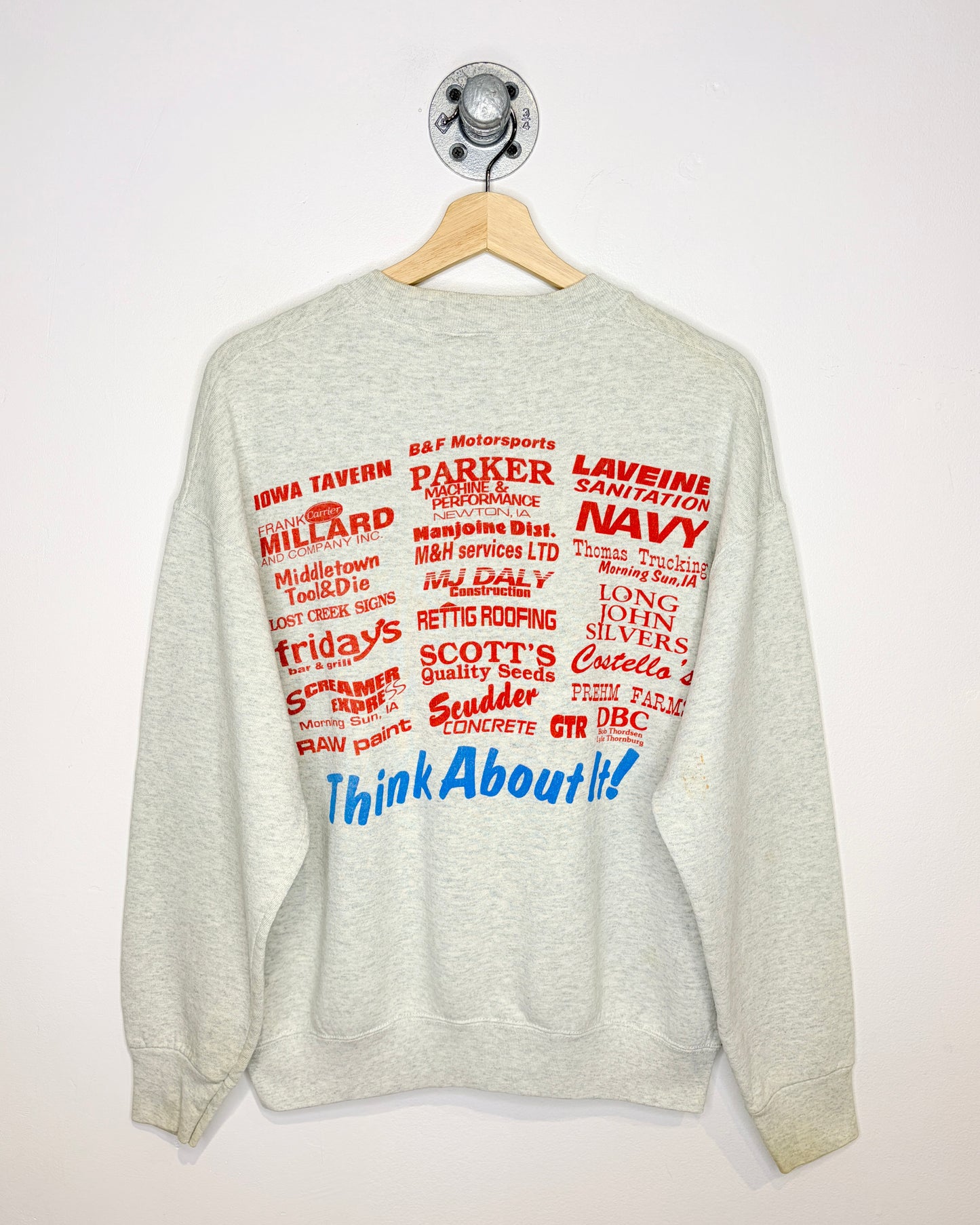 Vintage 1995 Wagler Racing Grey Crewneck Sweatshirt