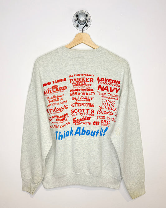 Vintage 1995 Wagler Racing Grey Crewneck Sweatshirt