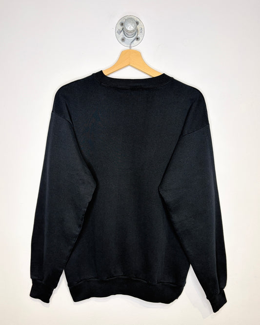 Vintage 90s Natural Instinct Black Wildlife Crewneck Sweatshirt