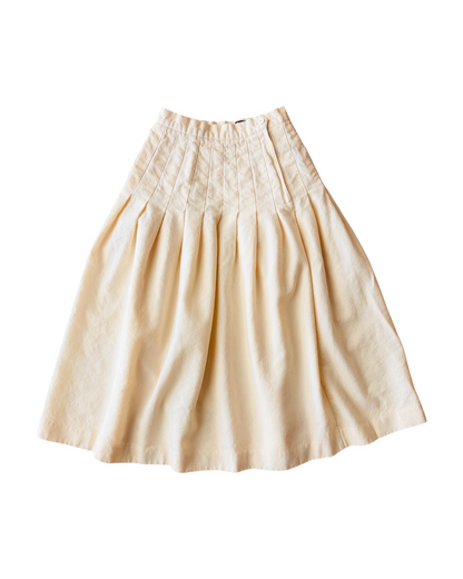 Vintage 90s Women’s Aljean 100% Wool Off White Pleated Skirt