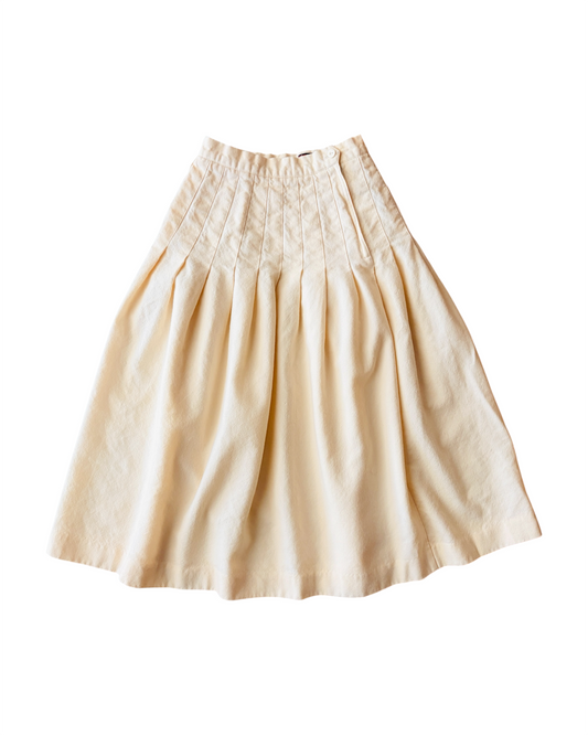 Vintage 90s Women’s Aljean 100% Wool Off White Pleated Skirt