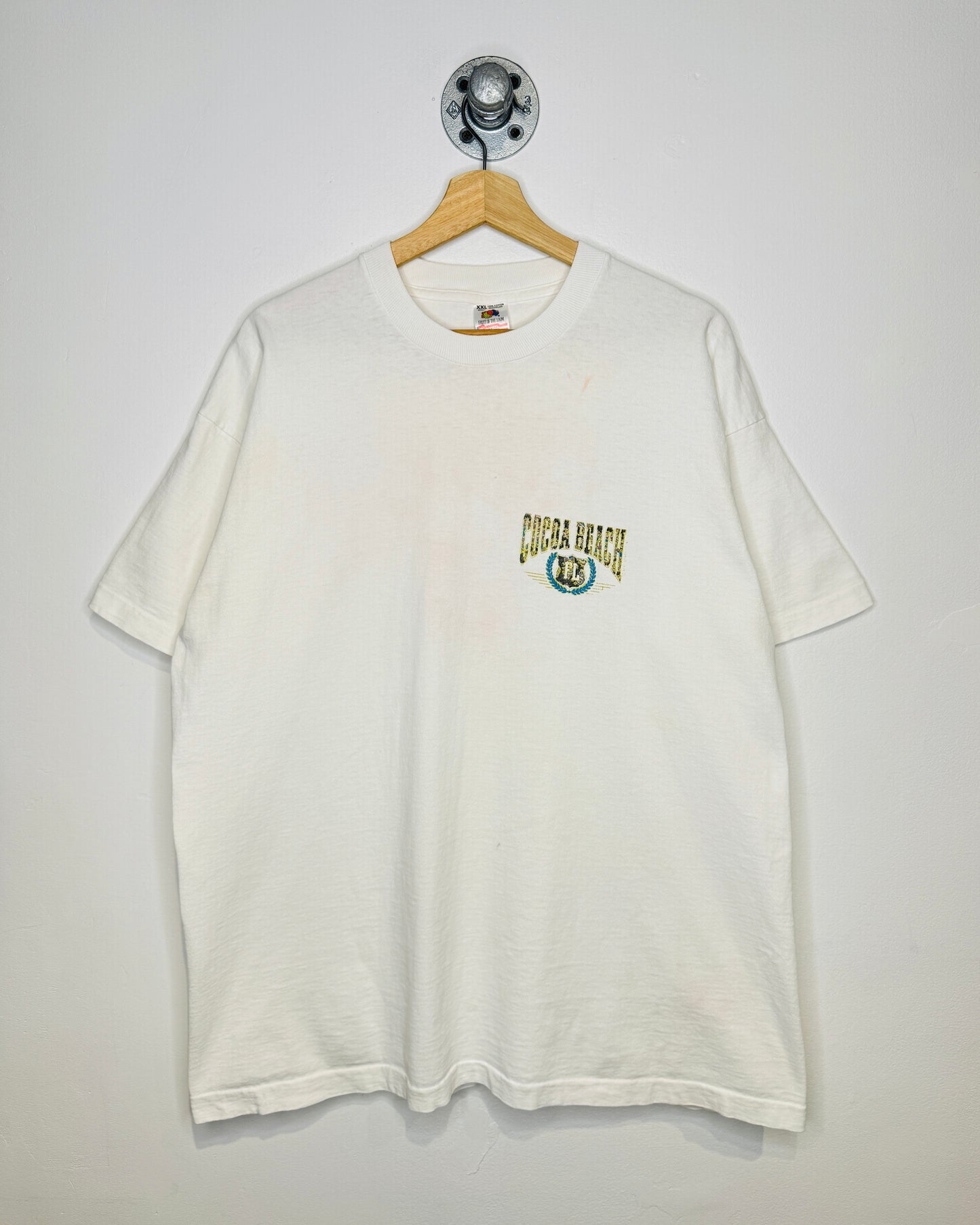Vintage 90s Cocoa Beach Florida White Tee Shirt