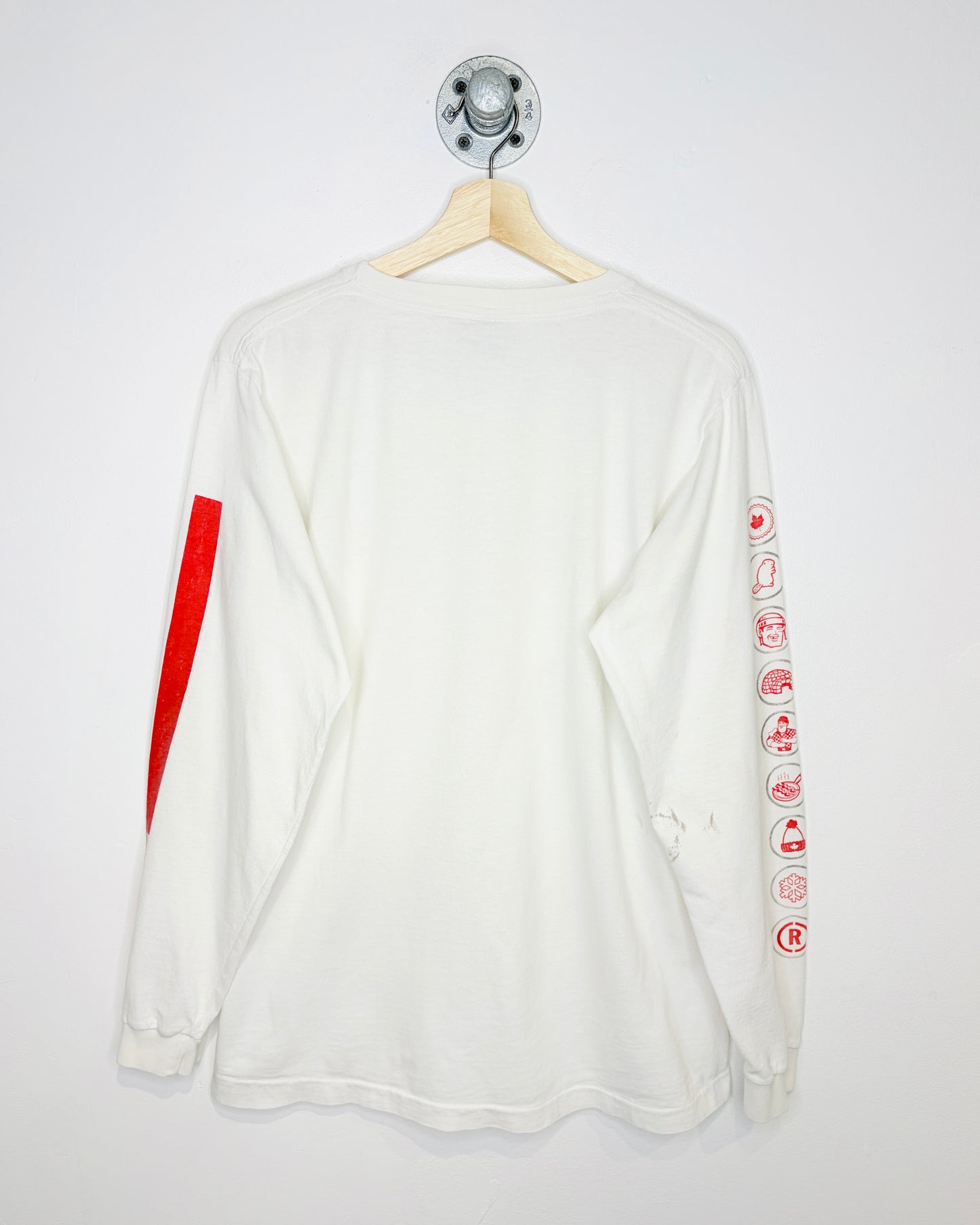 Vintage 90s Roots Molson Canadian White Longsleeve Shirt