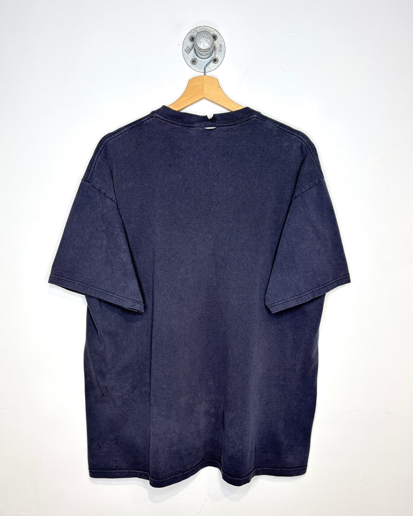 Vintage Six Flags Magic Mountain Faded Navy Blue Tee Shirt