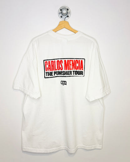 Vintage Carlos Mencia The Punisher Tour White Tee Shirt