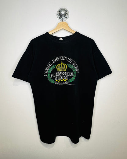 Vintage Royal Dutch Olympic Drinking Team Black Tee Shirt