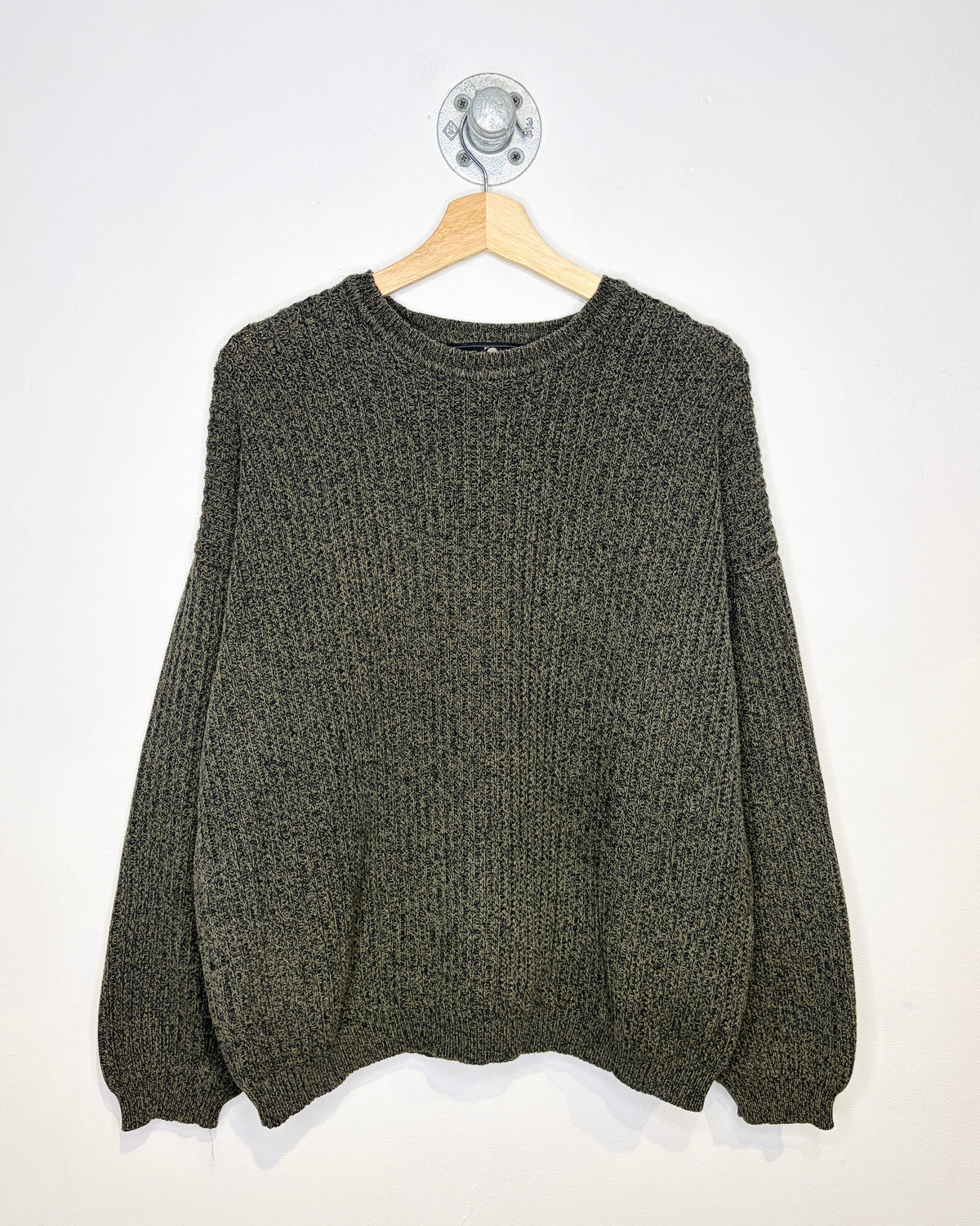 Vintage 90s Boxy Consensus Earth Tone 100% Cotton Earth Tone Sweater