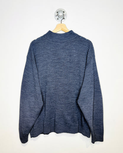 Vintage 90s Arnold Palmer Blue Zip Up Sweater