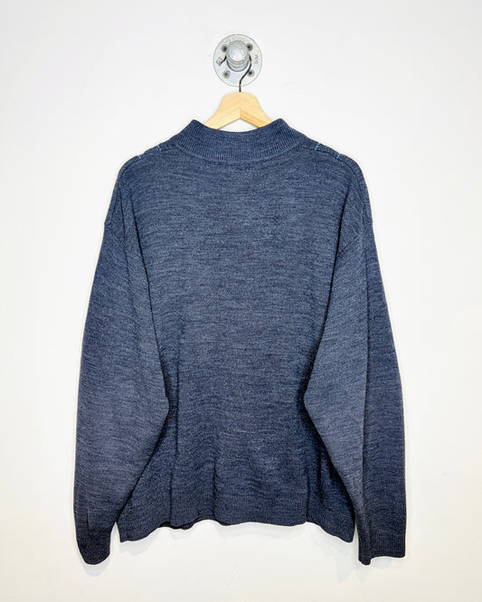 Vintage 90s Arnold Palmer Blue Zip Up Sweater