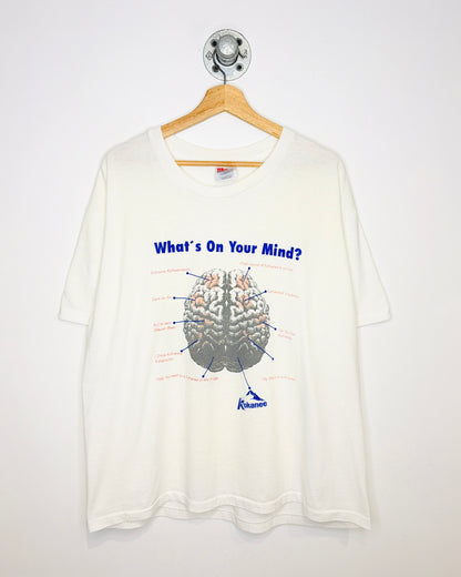 Vintage 90s Kokanee “What’s On Your Mind?” White Tee Shirt