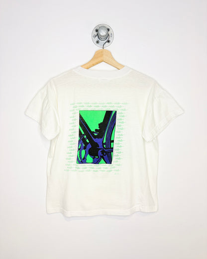 Vintage 90s Velo Cycling White Tee Shirt
