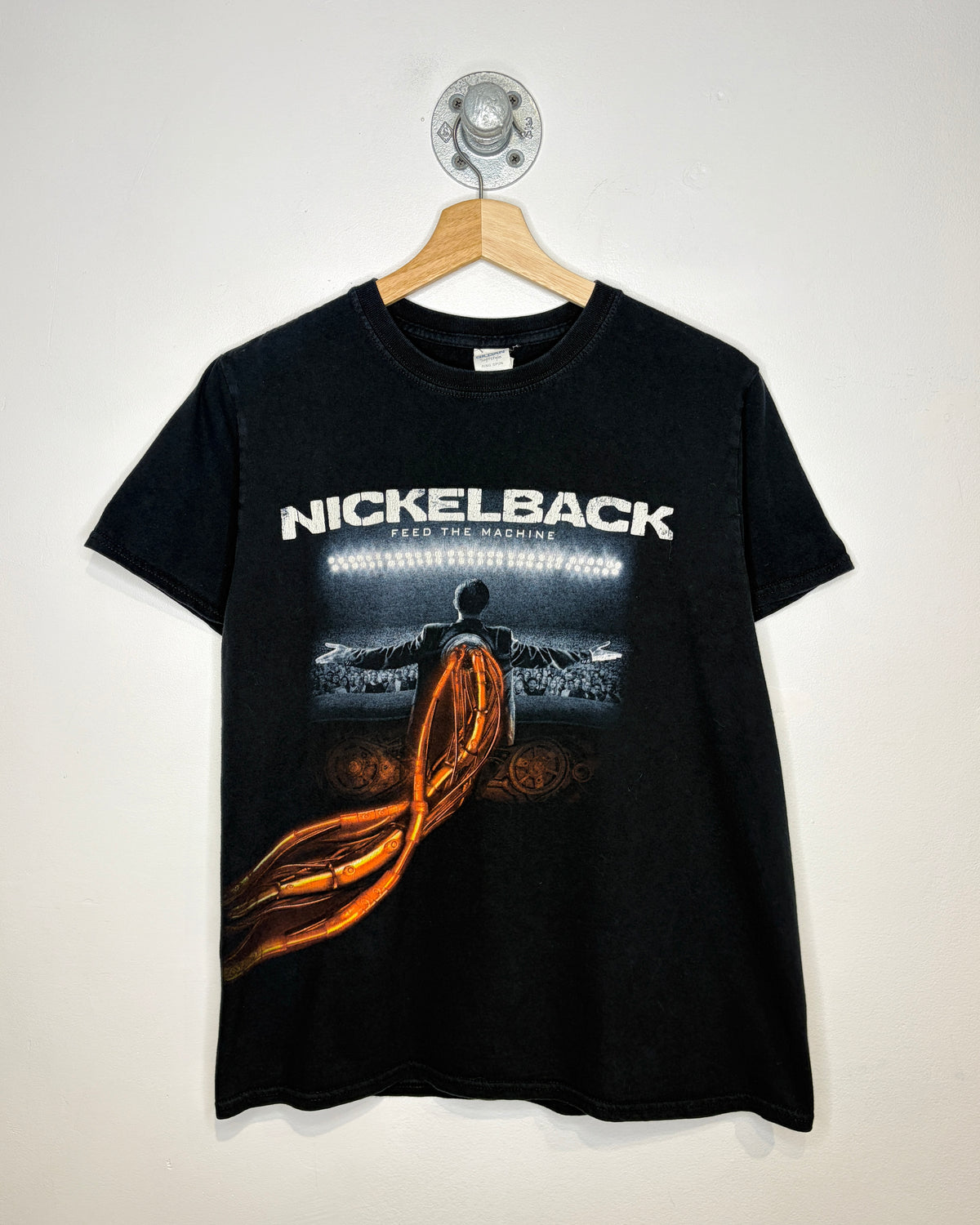 Nickelback Feed The Machine Tour Black Band Tee Shirt