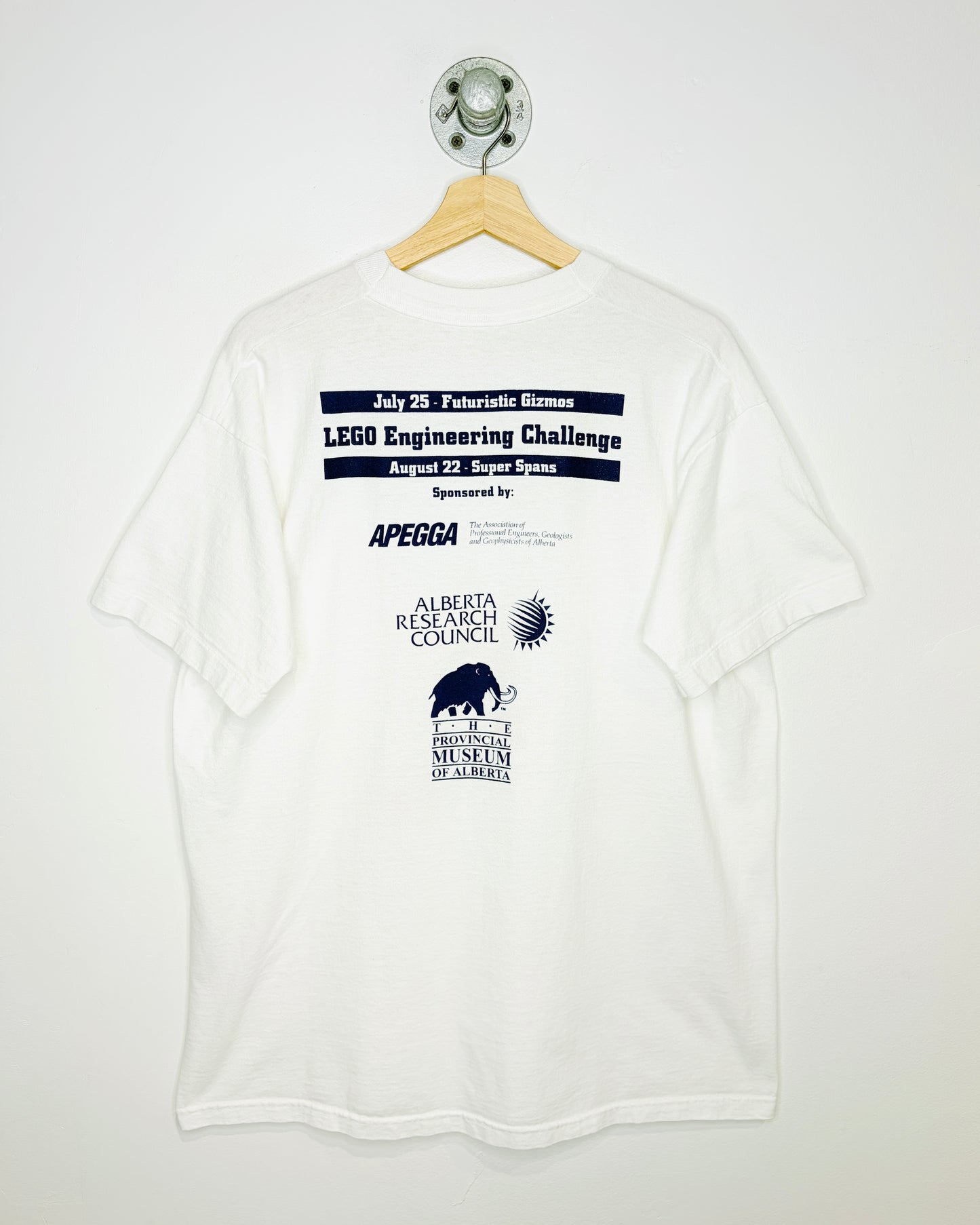 Vintage 90s Lego Alberta Engineering Challenge White Tee Shirt