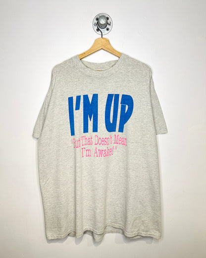 Vintage 90s “I’m Up” Heather Grey Tee Shirt