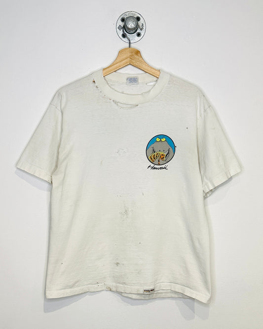 Vintage Hawaii “Card Sharks” Thrashed White Tee Shirt