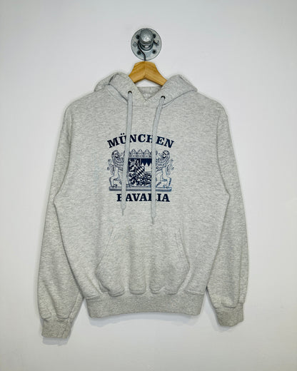 Muncher Bavaria Blue Logo Grey Hoodie