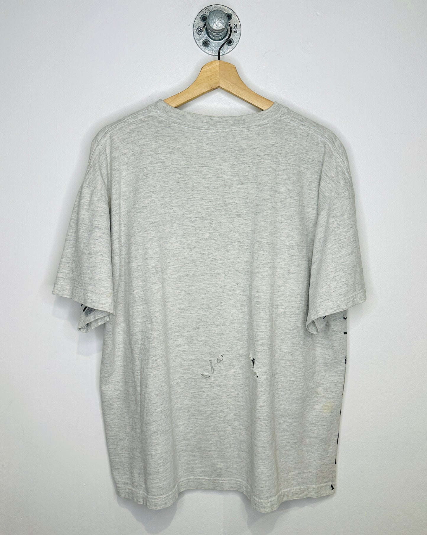 Vintage 90s Bugs Bunny Baseball Heather Grey Tee Shirt